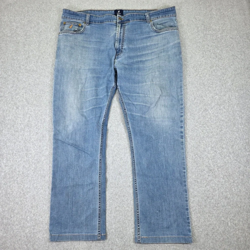 Polo Ralph Lauren Simon Jeans Men's 42/29 Light Wash Blue Straight‎ Leg Denim